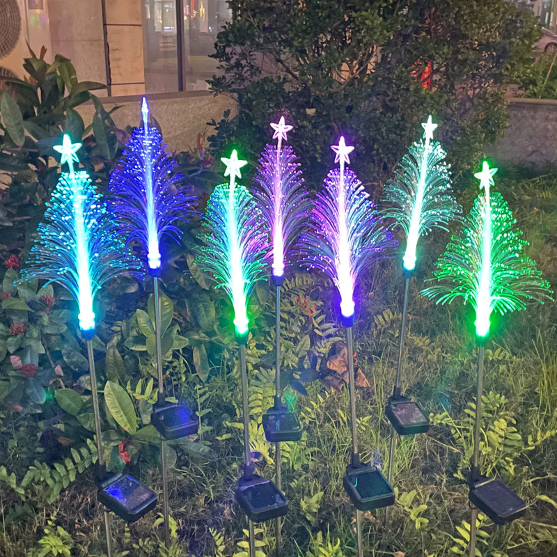 Solar Fiber Optic Pentagram Christmas Light Outdoor - Image 3