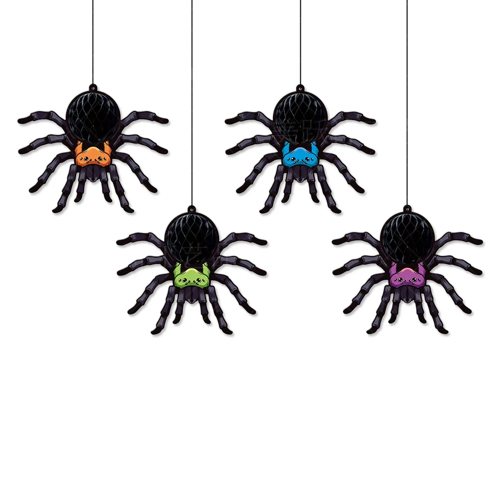 Spider Bat Honeycomb Ball Hanging Ornament Pendant - Image 5