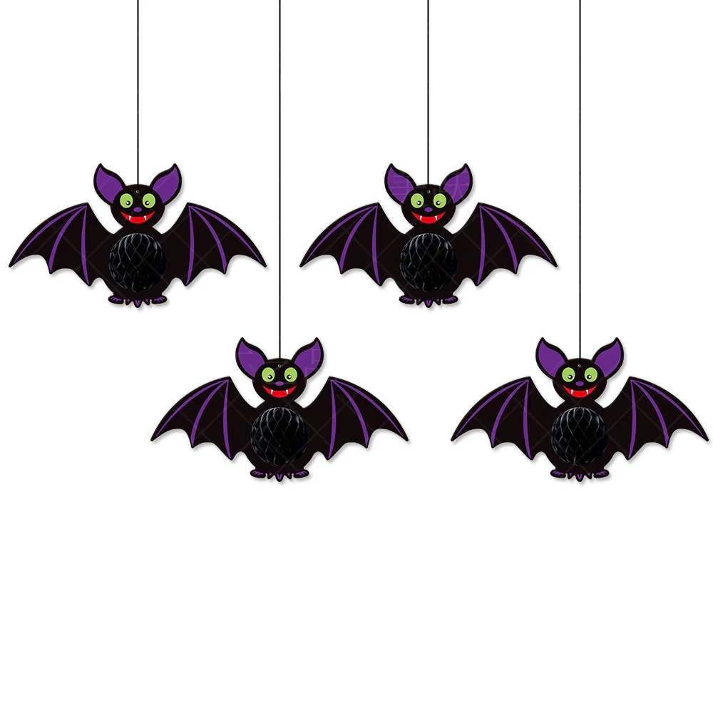 Spider Bat Honeycomb Ball Hanging Ornament Pendant - Image 8