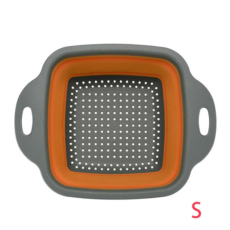 Square Collapsible Colander Silicone Kitchen Food Vegetable Fruit Strainer - Image 13