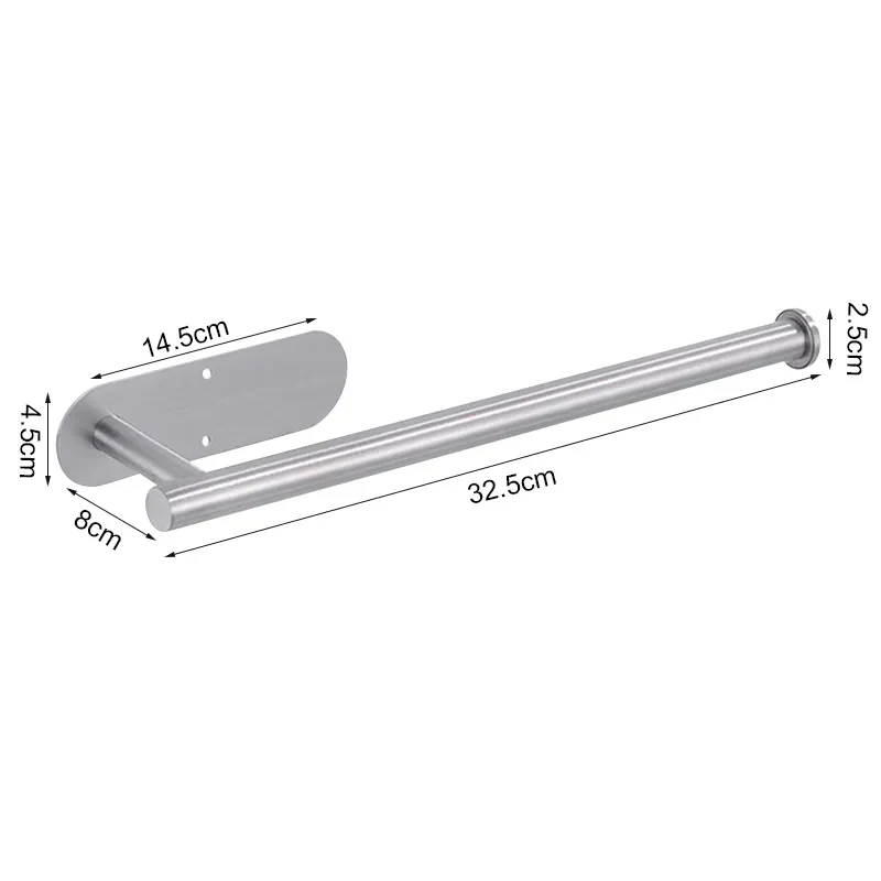 Stainless Steel Adhesive Paper Towel Holder for Kitchen and Bathroom - No Drilling Required - Image 8