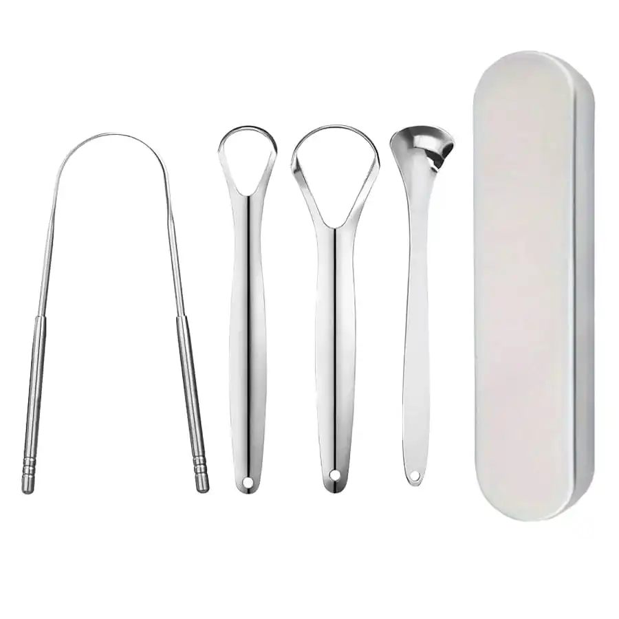 Stainless Steel Tongue Scraper Set with Storage Box - Image 6