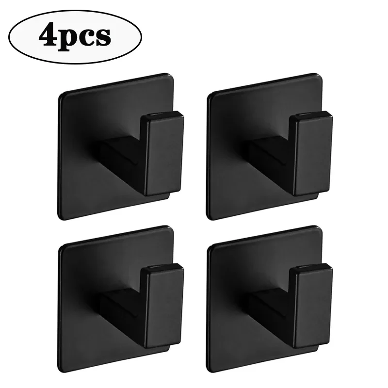 Stylish Black Self-Adhesive Wall Hooks - Image 10
