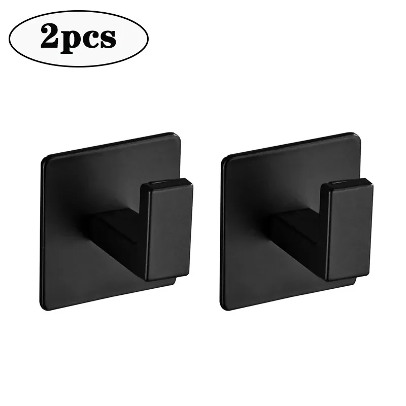 Stylish Black Self-Adhesive Wall Hooks - Image 8
