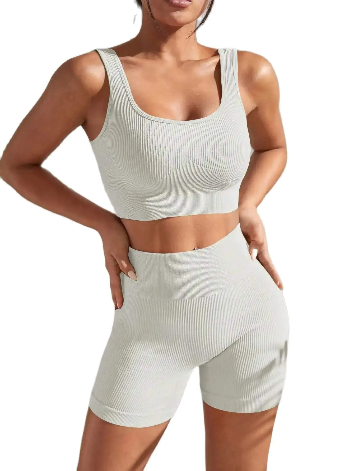 Stylish Seamless Exercise Body-Tight Fitness Set - Image 11
