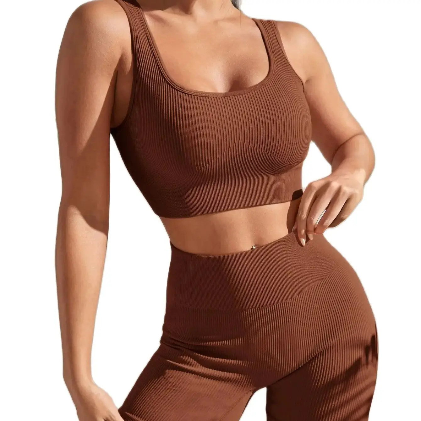 Stylish Seamless Exercise Body-Tight Fitness Set - Image 15