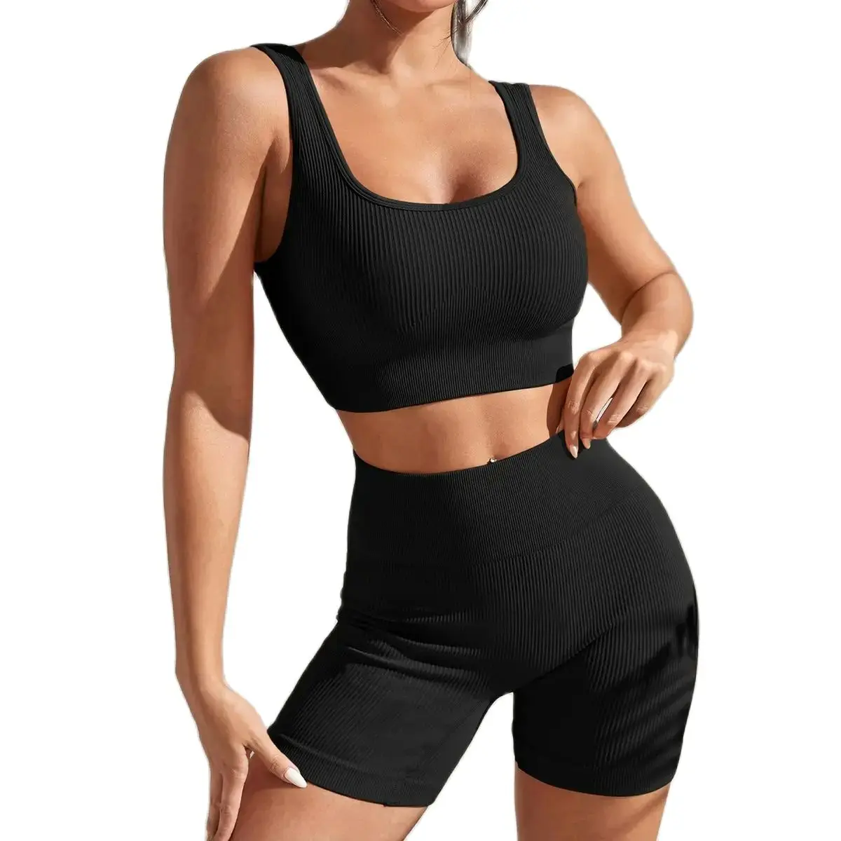 Stylish Seamless Exercise Body-Tight Fitness Set - Image 16