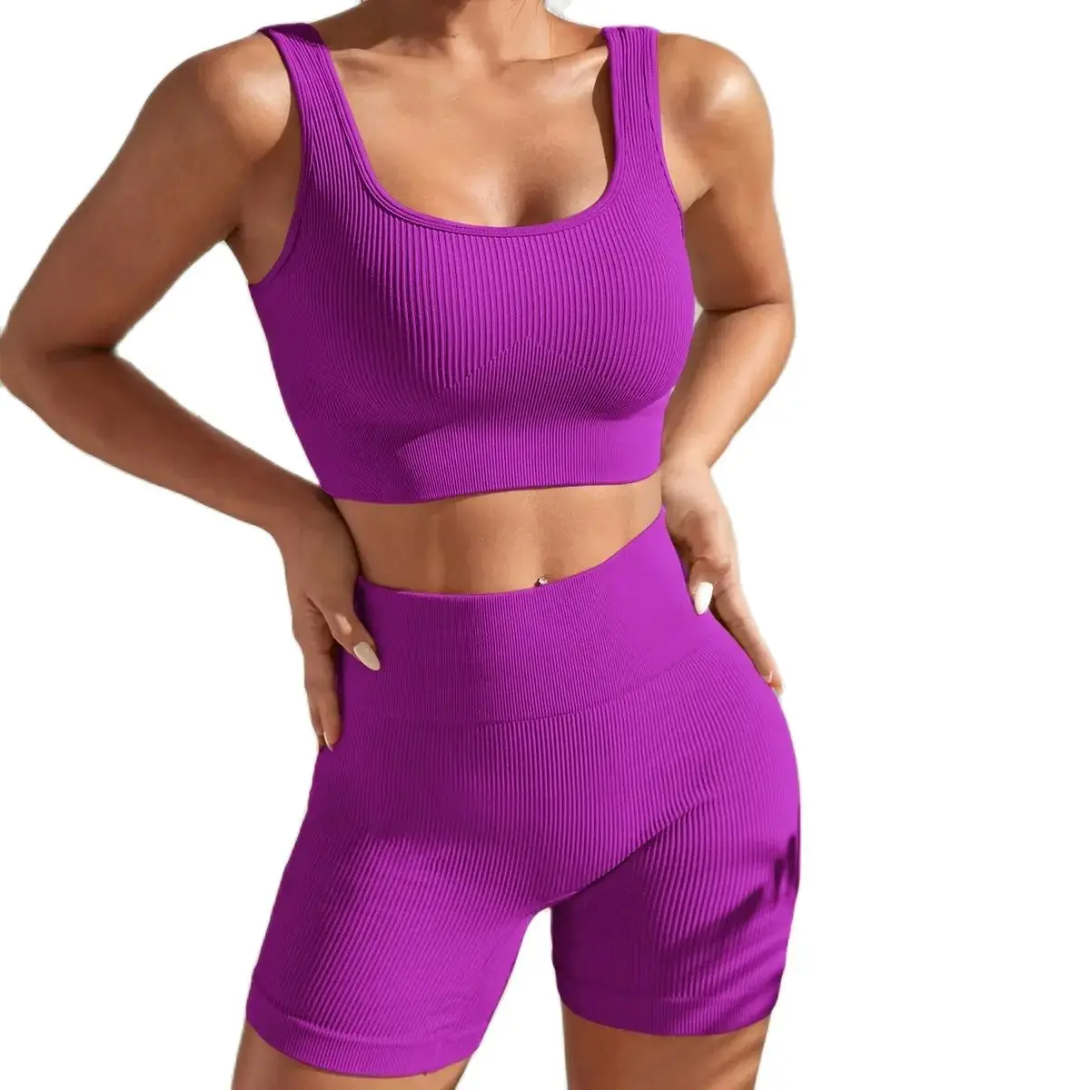 Stylish Seamless Exercise Body-Tight Fitness Set - Image 9