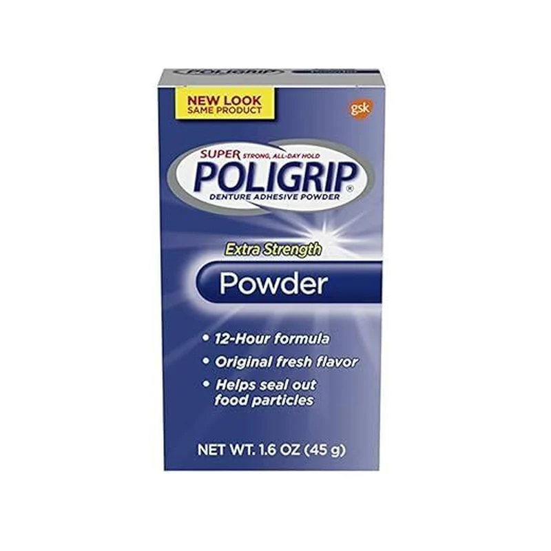 Super Poligrip Extra Strength Denture Adhesive Powder 1.6 Ounces - Image 2