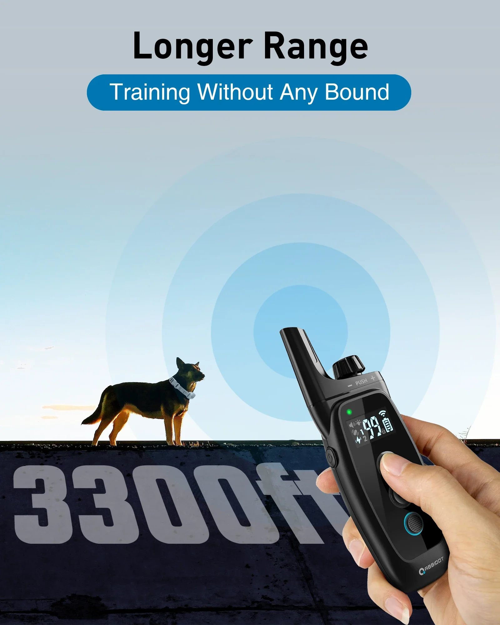 T50 Dogs Training Electric Shock Collar for Pets (3300ft Range) - Image 2
