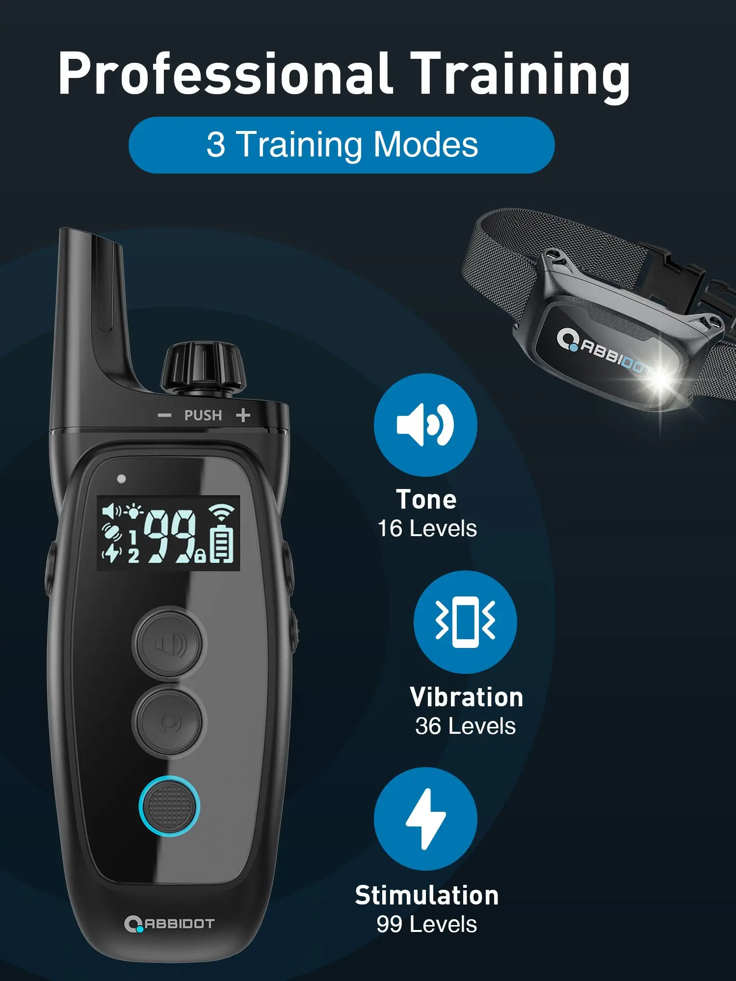 T50 Dogs Training Electric Shock Collar for Pets (3300ft Range) - Image 3