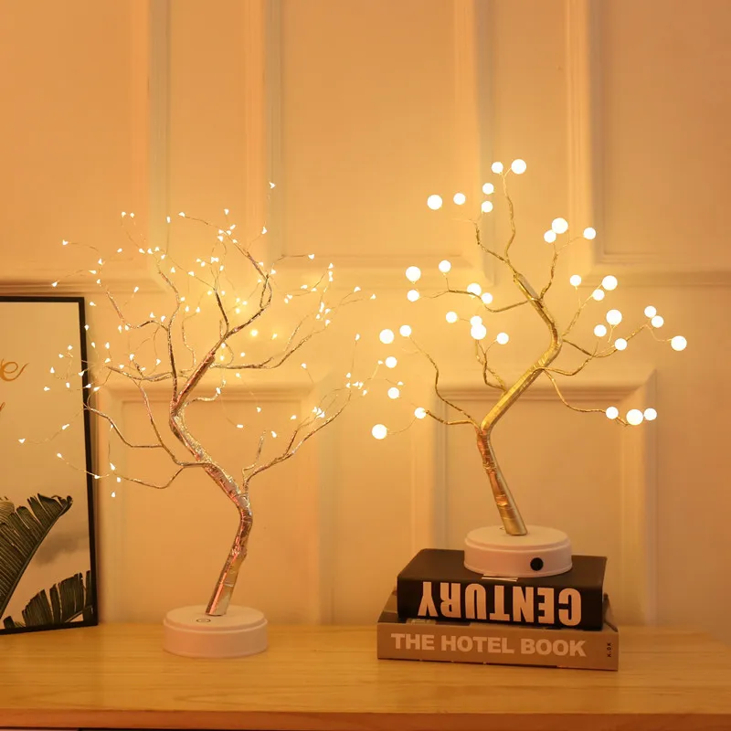 Willow-Glow Tabletop Tree Lamp, Decorative LED Lights USB Or AA Battery Powered - Image 3