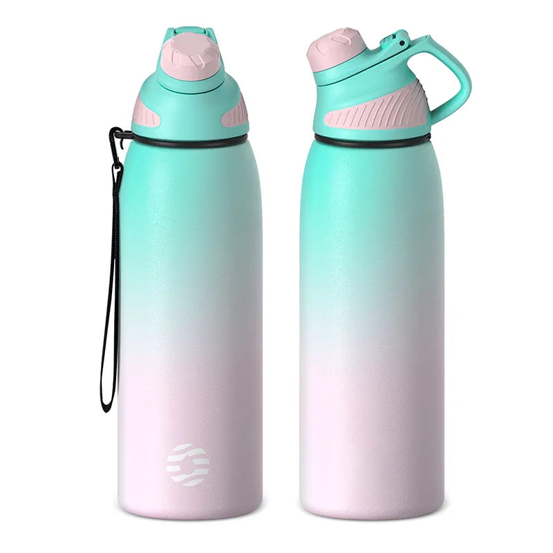 Thermos With Magnetic Lid Outdoor Sport Stainless Steel Water Bottle - Image 11