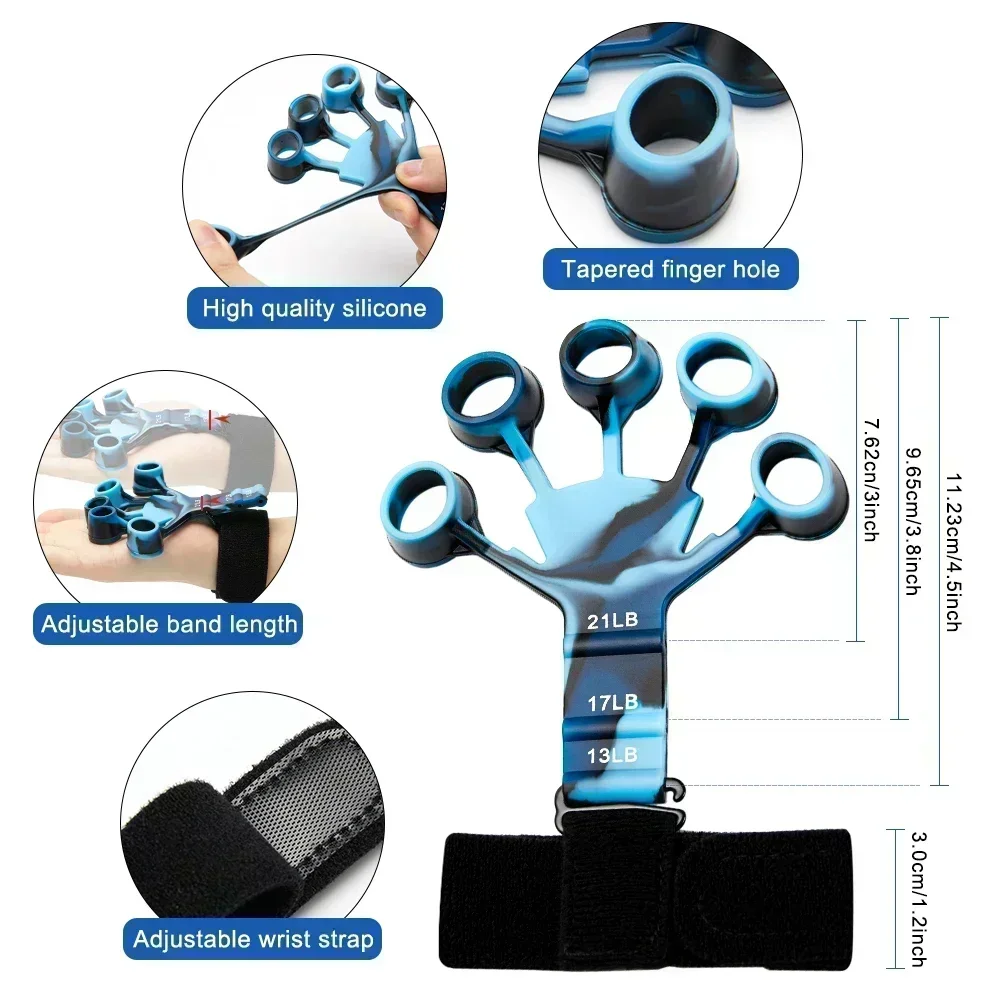 Training & Exercise 6 Resistance Finger Hand Grip - Image 3