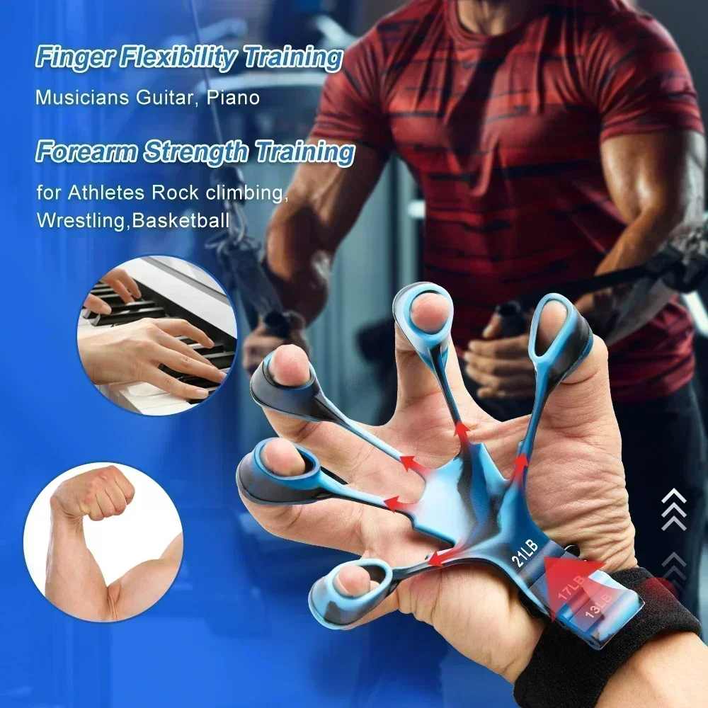 Training & Exercise 6 Resistance Finger Hand Grip - Image 5