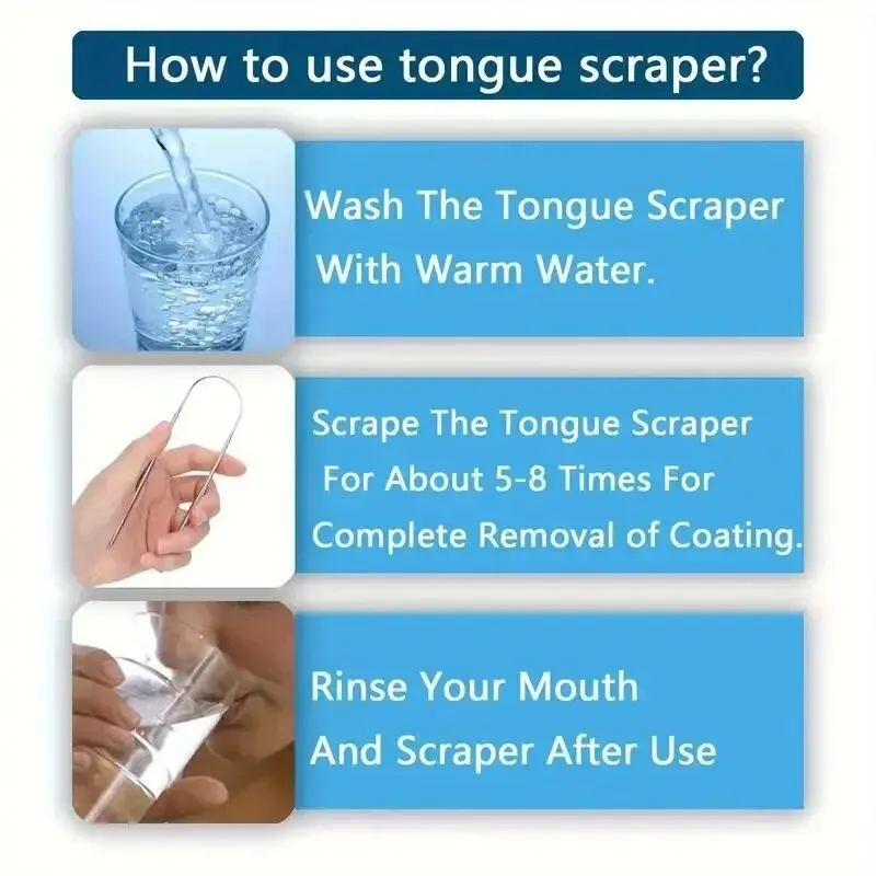 U-Shaped Stainless Steel Tongue Scraper - Image 6