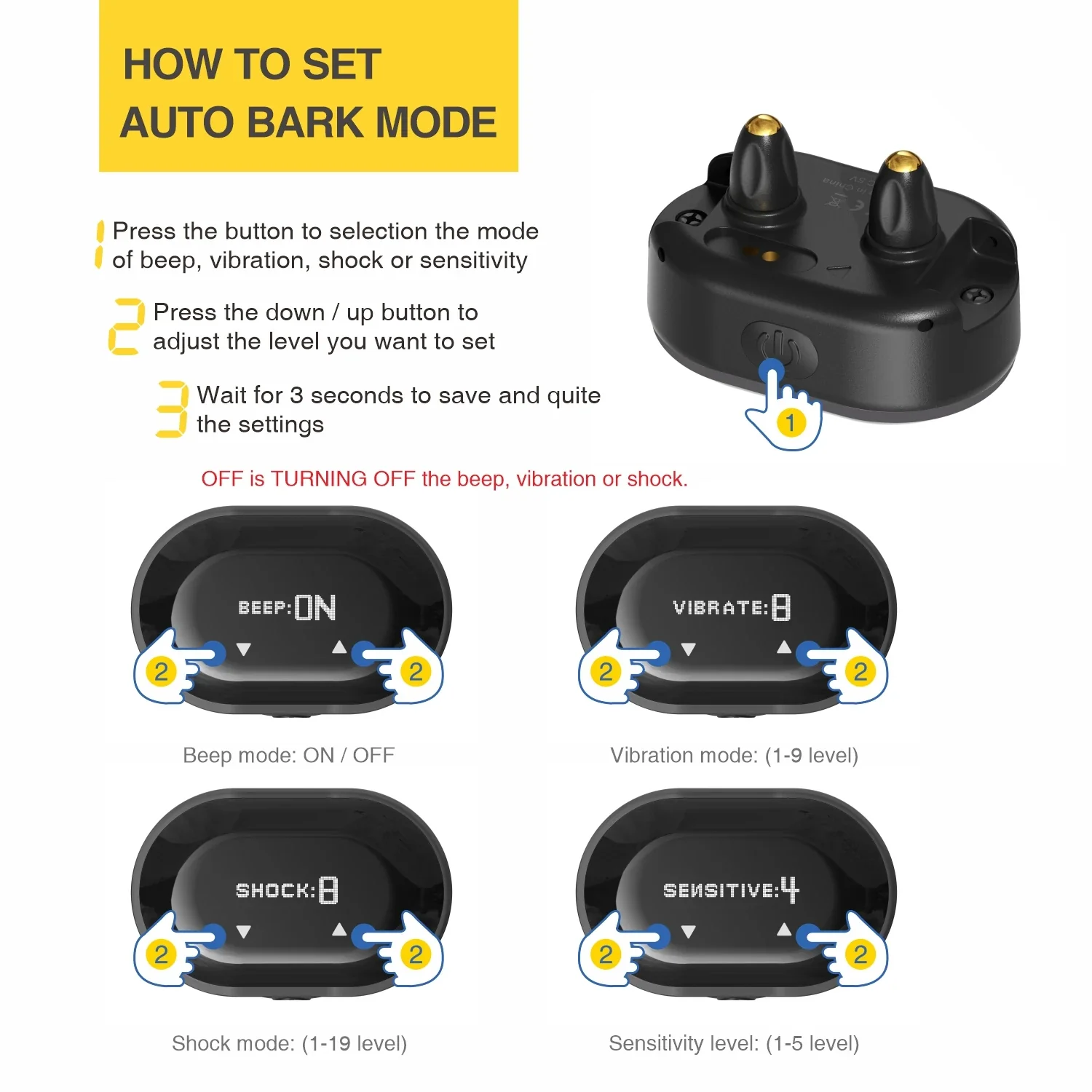 Ultra-Light & Thin Automatic Anti-Bark Collar - Image 4
