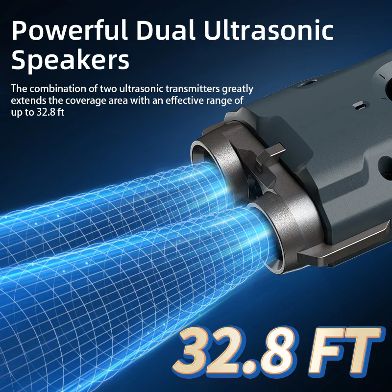 Ultrasonic Dog Repeller and Anti-Barking Deterrent Device with LED Flashlight - Image 2