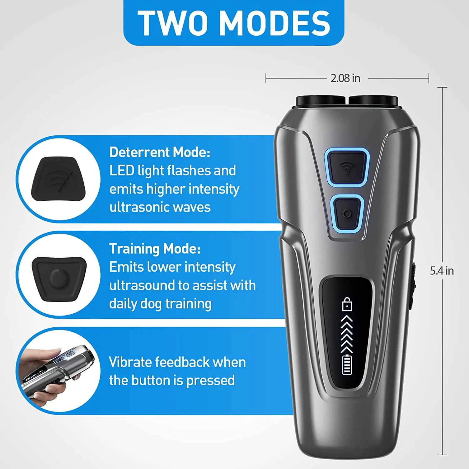 Ultrasonic Pet Anti-Barking Control and Training Device - Image 3