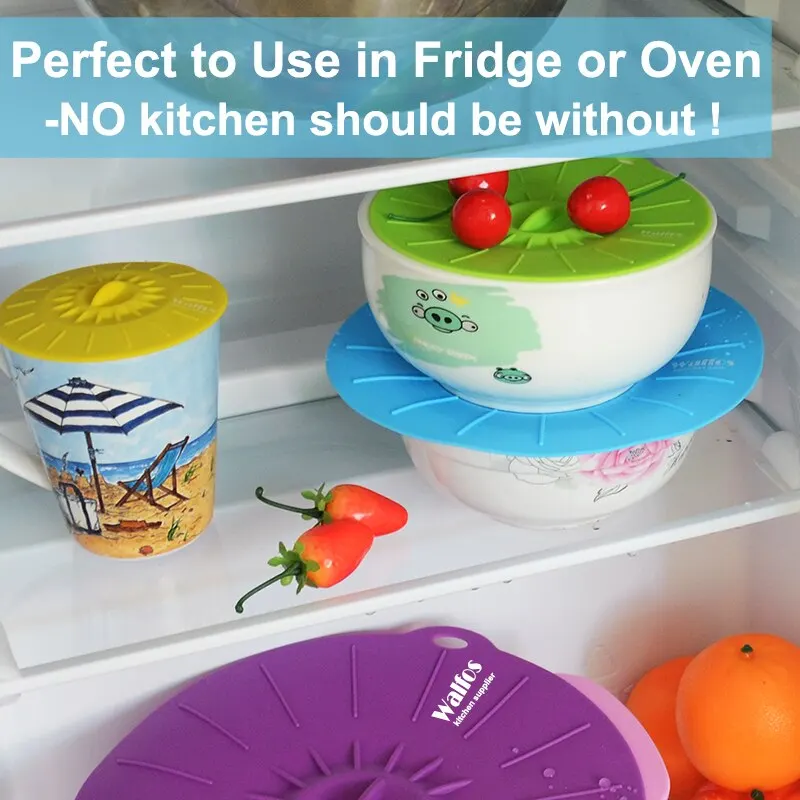 Universal Silicone Food Fresh Covers (5 Piece - Pack) - Image 3