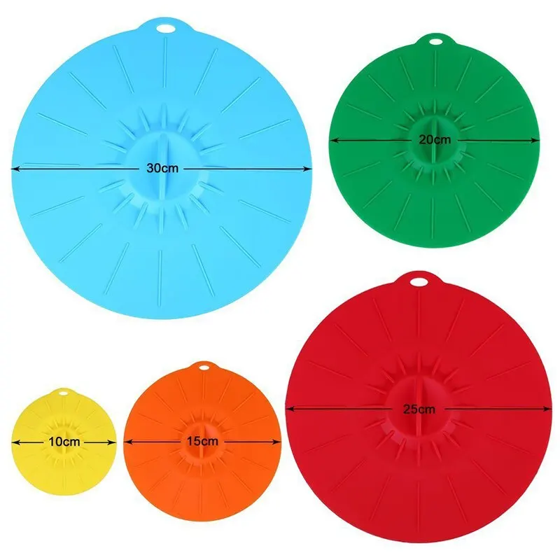 Universal Silicone Food Fresh Covers (5 Piece - Pack) - Image 6