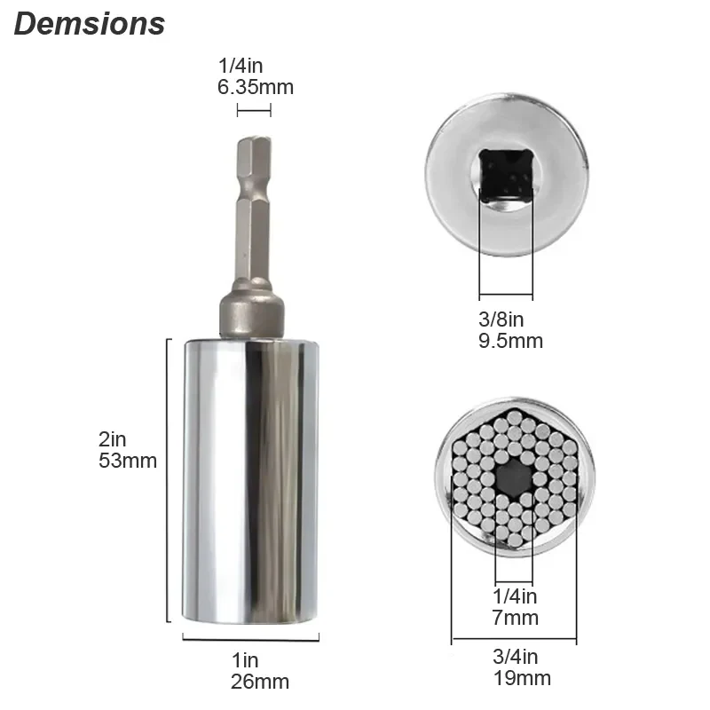 Universal Socket Wrench Head Set - Image 3