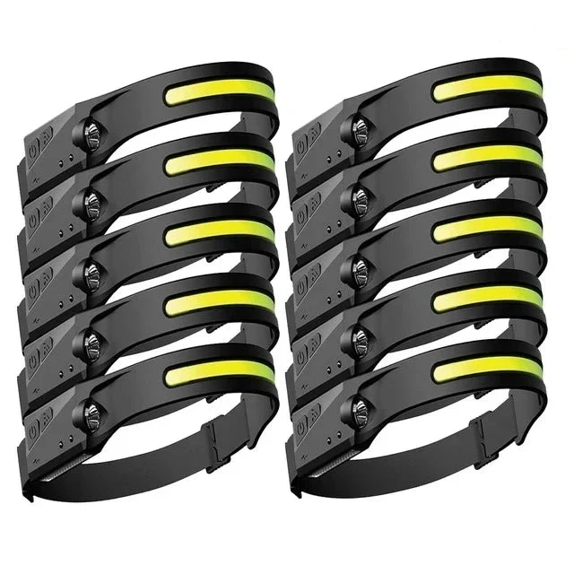USB Rechargeable LED Sensor Headlamp with Wide Beam and Spotlight - Image 11