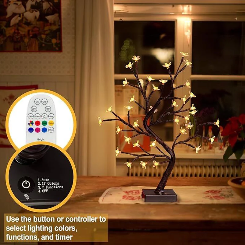 Vanthylit Multicolour Cherry Blossom Tree Light Up, 36 LED - Image 3