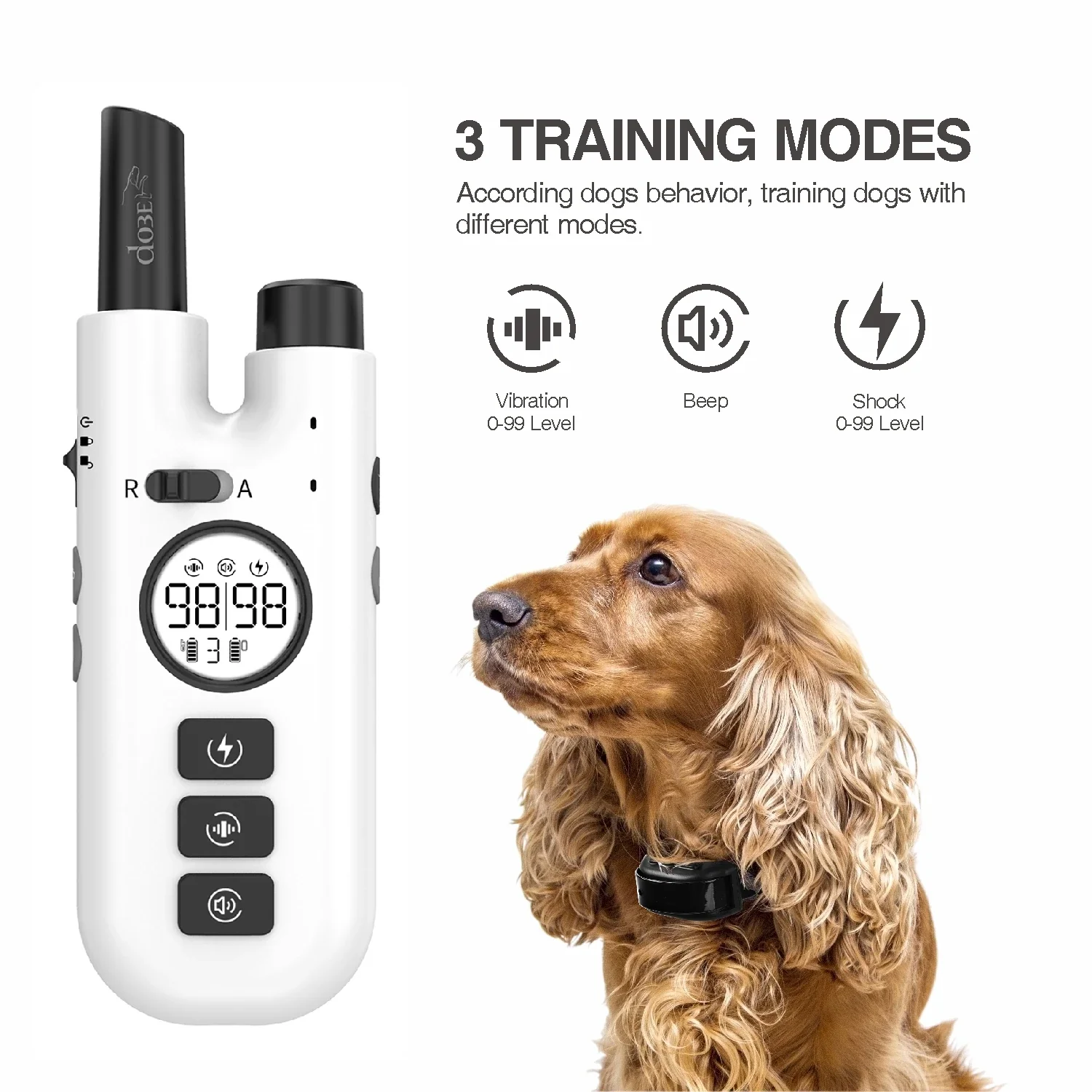 Waterproof Electric Dog Training and Anti-Bark Collar with 2-in-1 Remote Control - Image 4