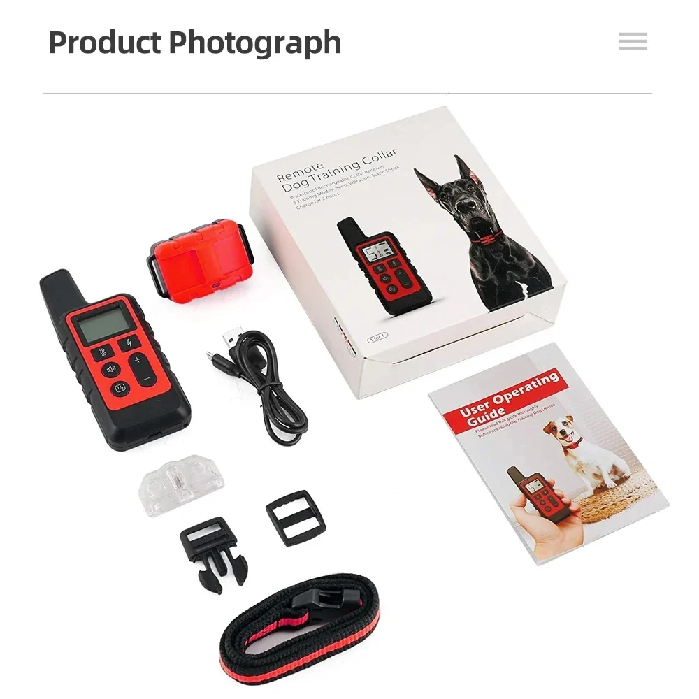 Waterproof Rechargeable Electric Dog Training Collar with Remote Control - Image 6