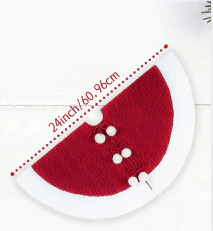 White Pompon Knitted Christmas Tree Skirt  Bottom Apron Shawl - Image 3