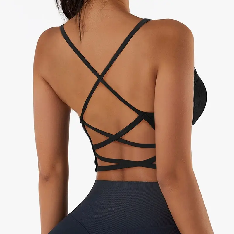 Women Cross Strap Sports Bra - Image 2