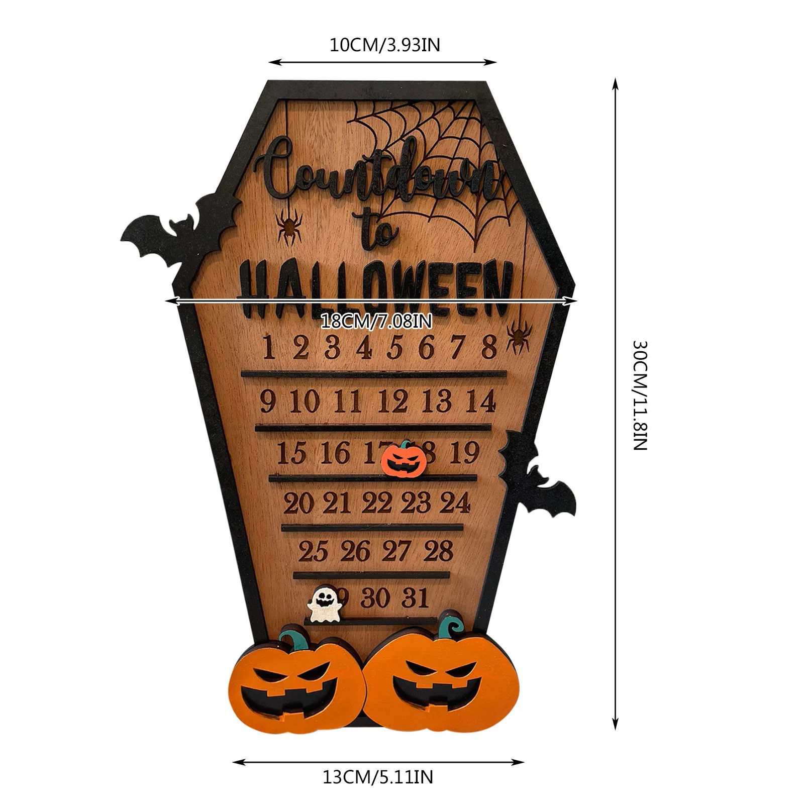 Wooden Calendar Halloween Decoration - Image 3