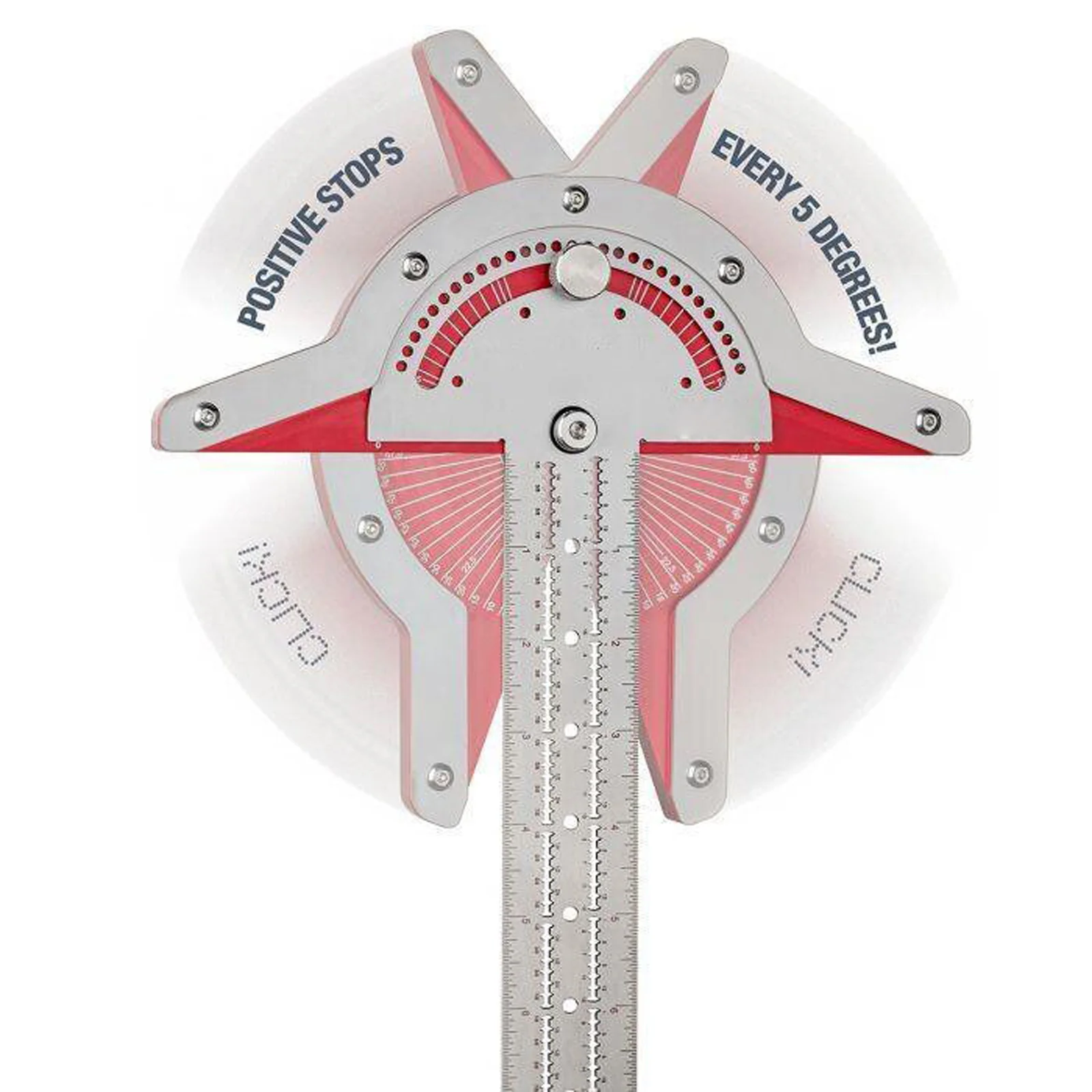 Woodworkers Edge Ruler Protractor Angle Protractor Two Arm Woodworking Ruler Measure Instruments Carpentry Tools - Image 5