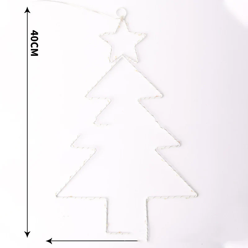 Wrought Iron Christmas Tree Shaped Lantern with Light - Image 5